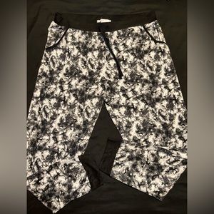 Pillow talk, size, extra large, black and white, tie-dye pajama pants